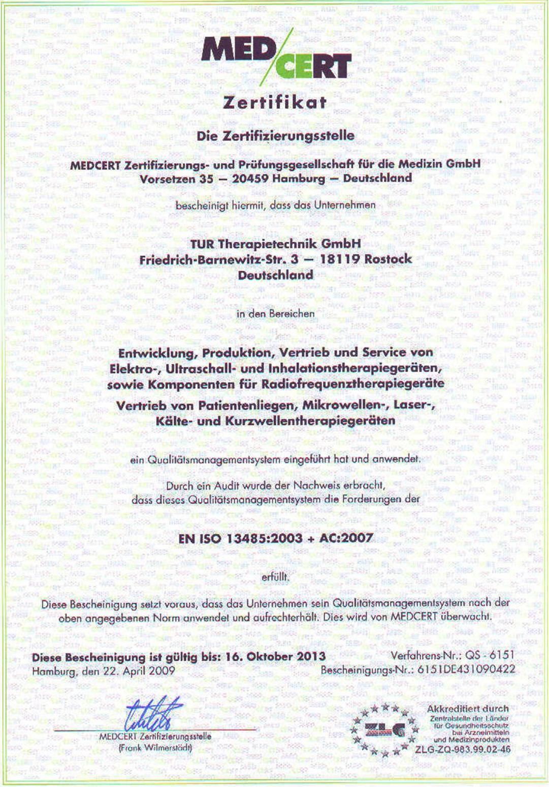 EN-ISO 13485 GERMAN